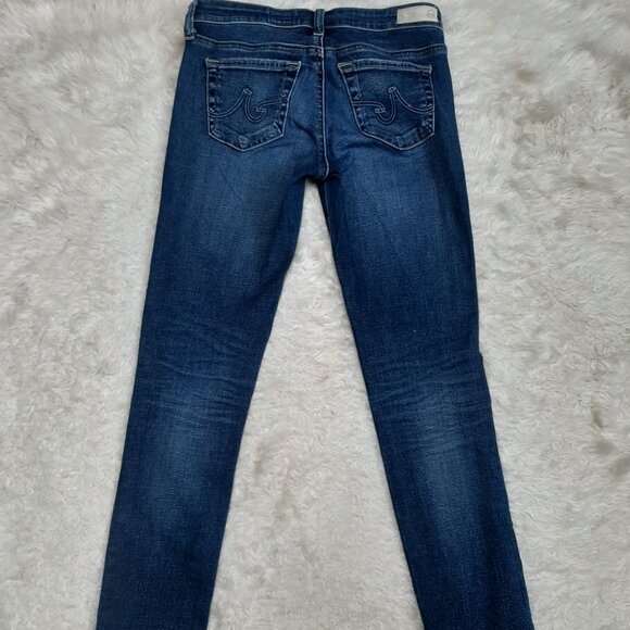 AG Adriano Goldschmied Women's Blue Super Skinny Ankle Denim Jeans 25R - Picture 2 of 10